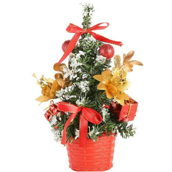 PVC Mini Christmas Tree LED Lights Decoration Desktop Ornaments