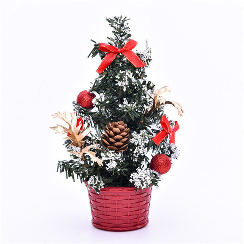 PVC Mini Christmas Tree LED Lights Decoration Desktop Ornaments