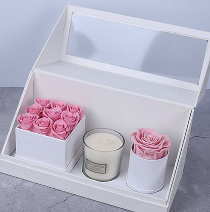 Aromatherapy Candle Preserved Flower Gift Box Set