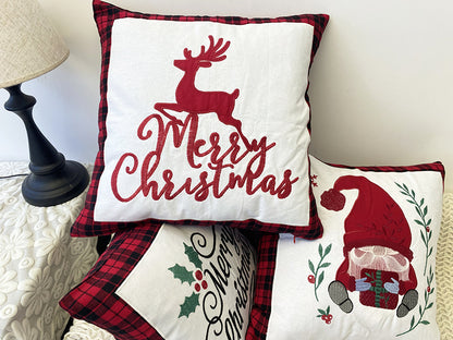 New Christmas Embroidery Pillow Cover